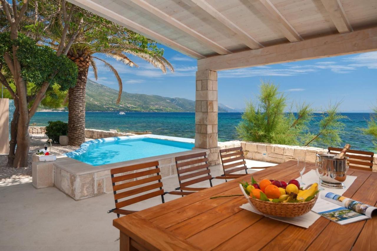 Luxury Beachfront Villa Gracia Grande With Private Pool At The Beach In Orebic - Peljesac Exterior foto