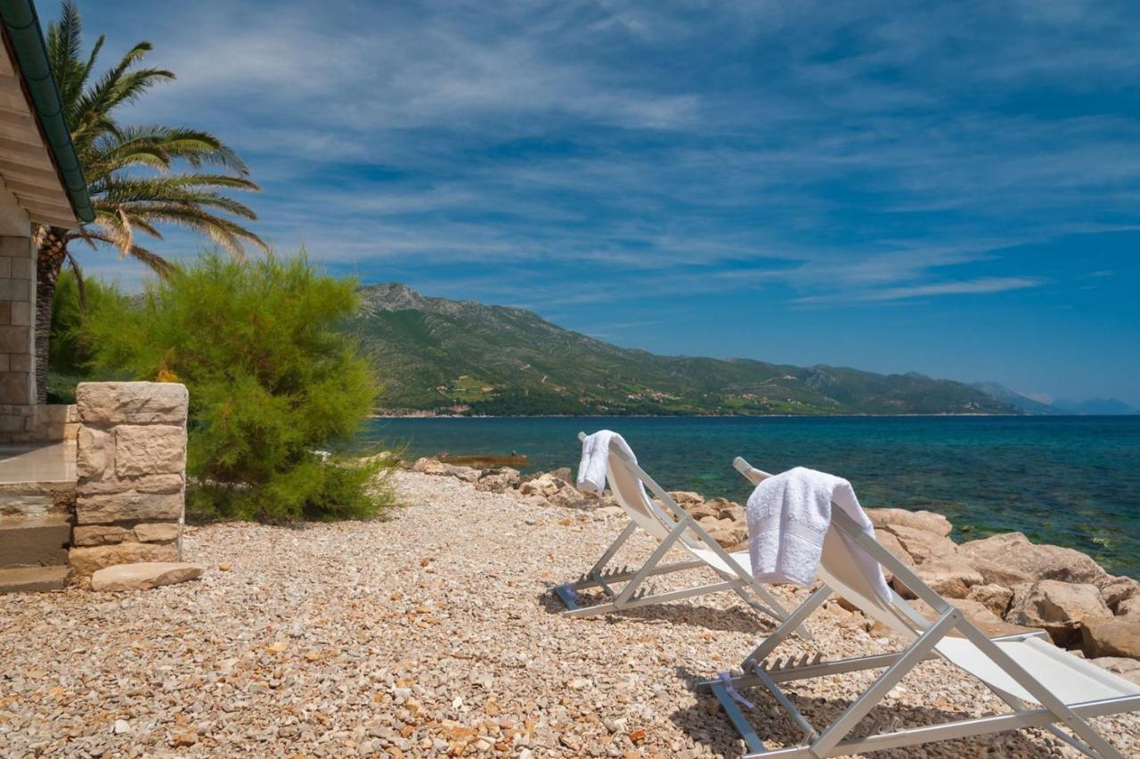 Luxury Beachfront Villa Gracia Grande With Private Pool At The Beach In Orebic - Peljesac Exterior foto