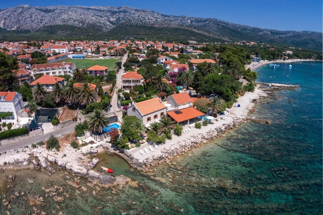 Luxury Beachfront Villa Gracia Grande With Private Pool At The Beach In Orebic - Peljesac Exterior foto