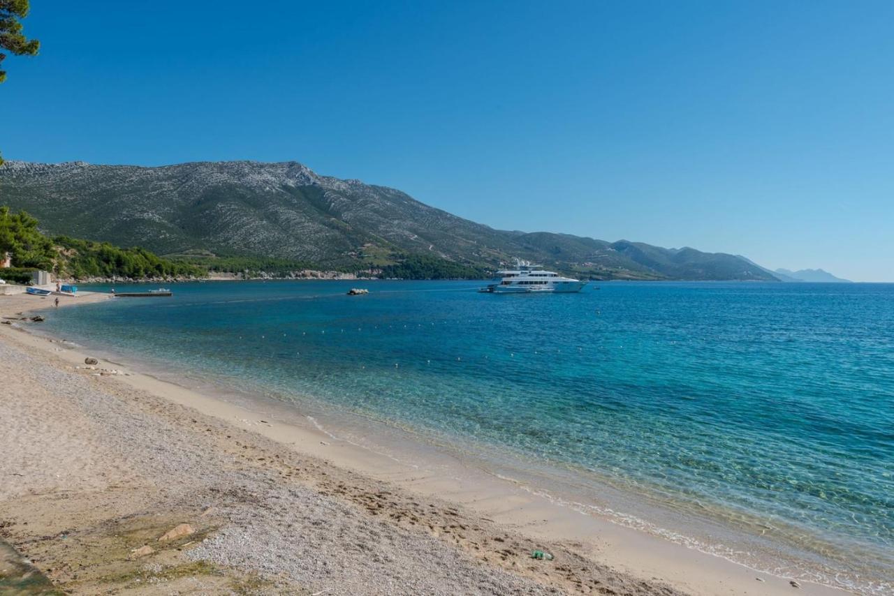 Luxury Beachfront Villa Gracia Grande With Private Pool At The Beach In Orebic - Peljesac Exterior foto