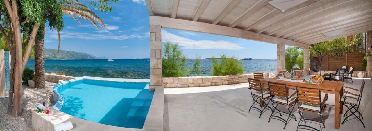 Luxury Beachfront Villa Gracia Grande With Private Pool At The Beach In Orebic - Peljesac Exterior foto